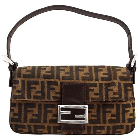 fendi tote bag monogram|Fendi flat baguette.